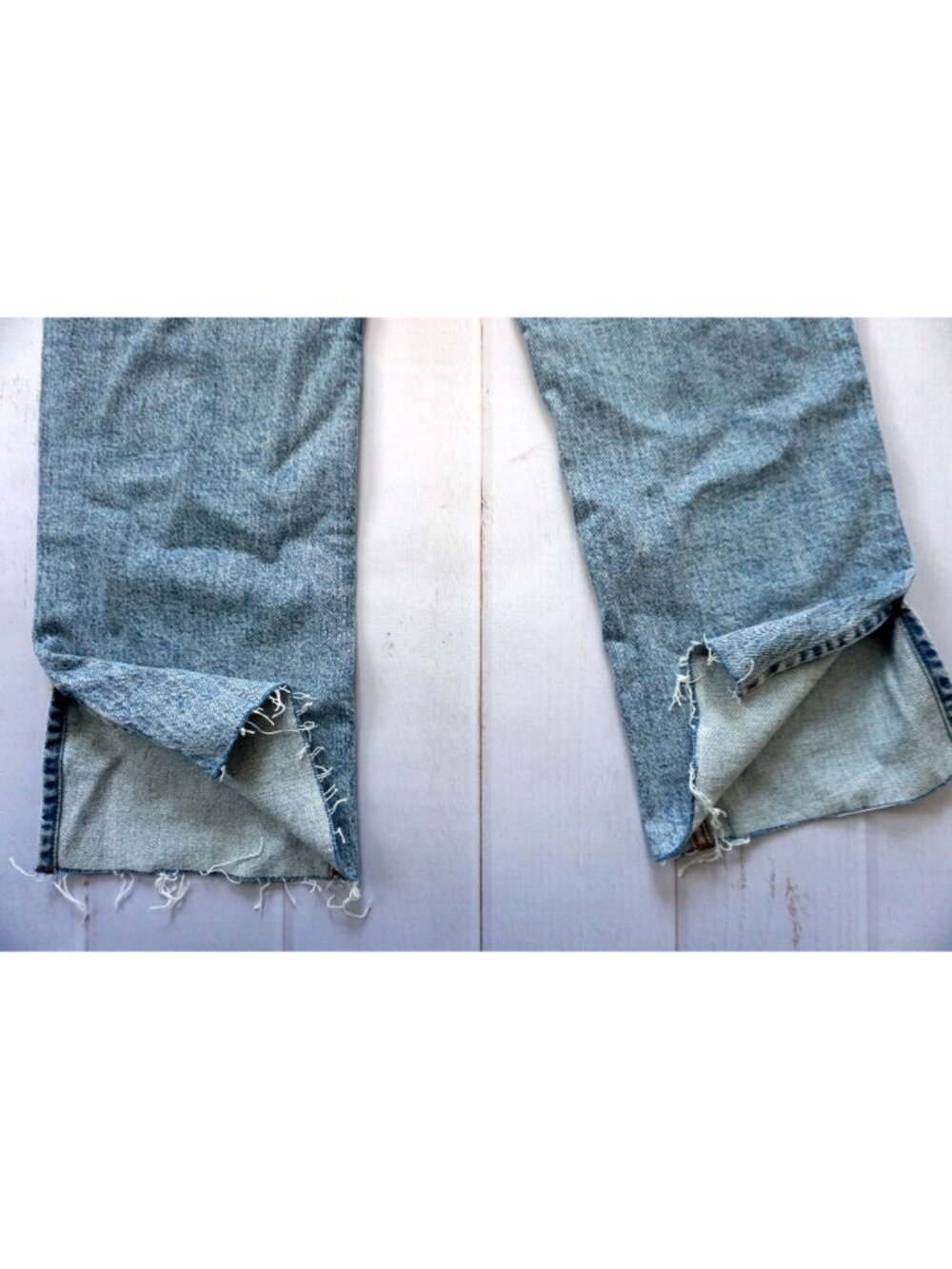 The Drop Women's Ian Mid Rise Relaxed Straight Side Slit Jeans - Size 27, NWT - Picture 9 of 11